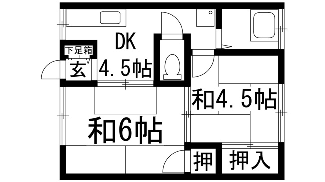 【間取り】 | 中山寺ハイツ
