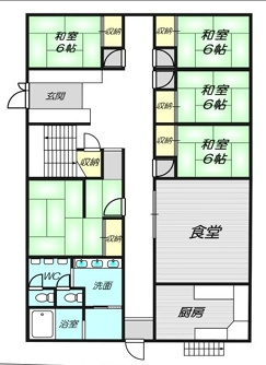枚方市宮之下　１棟貸の間取り