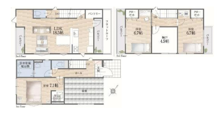 さいたま市大宮区天沼町　１期　新築一戸建て　CRAFT PiT　02の間取り|【全2棟・2号棟】さいたま市大宮区天沼町　１期　新築一戸建て　CRAFT PiT　02・3LDK+S・土地面積70.61m2・建物面積117.57m2