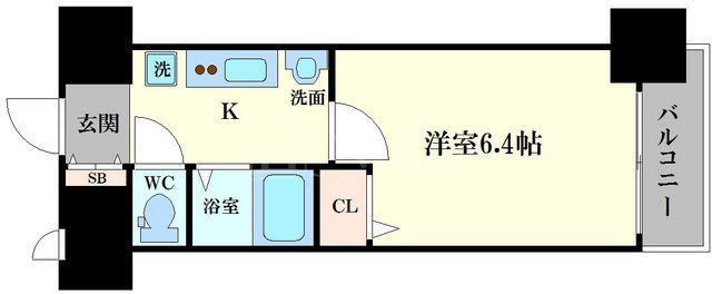 エステムコート梅田天神橋リバーフロントの間取り
