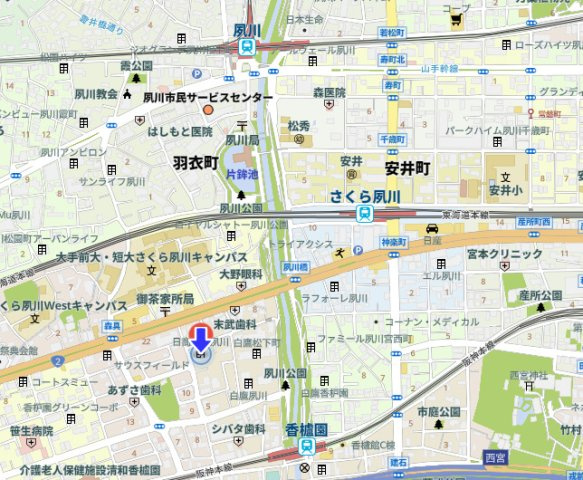 日商岩井夙川マンションの地図