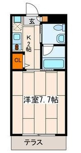 クレールコートの間取り|間取りです。