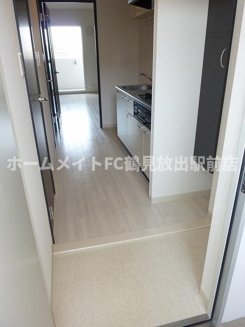 大阪市鶴見区放出東３丁目の賃貸マンションの玄関