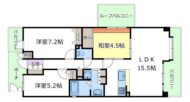 【間取り】 | エステムコート吹田片山公園フローラ | エイブルにて取扱い可能な住宅ローンは、全部で10種類以上！お客様にピッタリの住宅ローンを当社のFPよりご案内させて頂きます。住宅ローンのご相談だけでも、お気軽にご相談下さいませ。