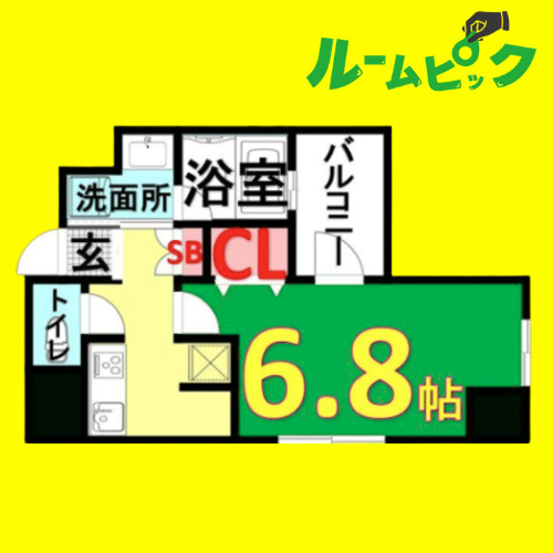 エルスタンザ千代田　名古屋市賃貸　仲介手数料無料の間取り