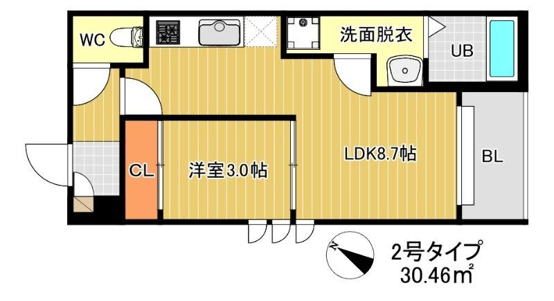 REGALEST フェルン 片島の間取り