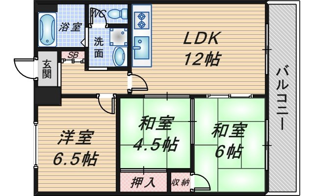 カルム東豊中の間取り