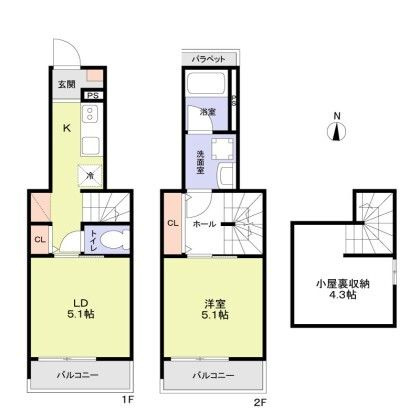 ＷｏｏｄＣｒｅｓｔ国立Ｒｅｓｉｄｅｎｃｅの間取り