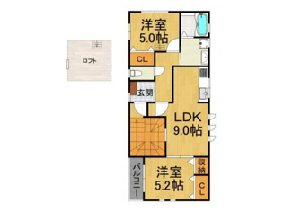 南武庫之荘5丁目貸家の間取り