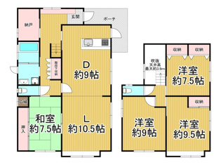 西宮市段上町2丁目貸戸建の間取り
