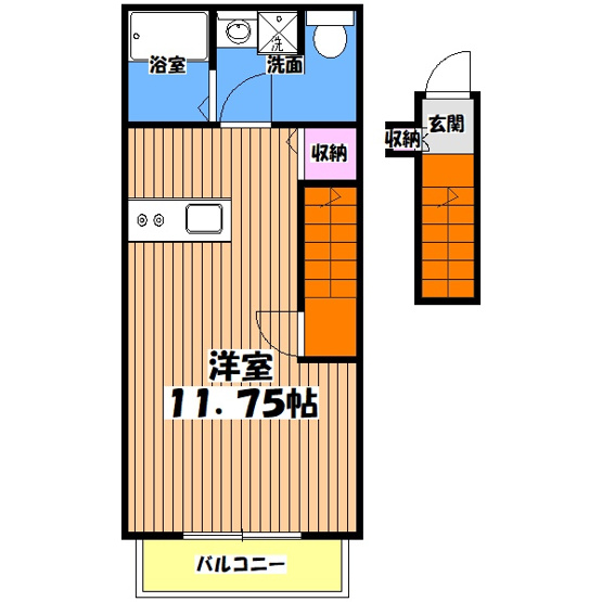 【間取り】 | レガーロＣ棟 | 反転タイプ
