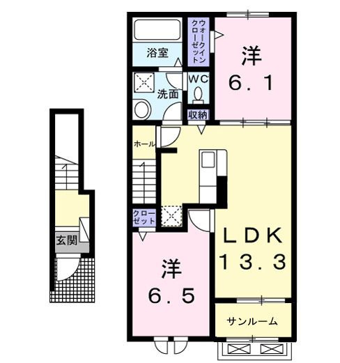 【間取り】 | クレールＣ