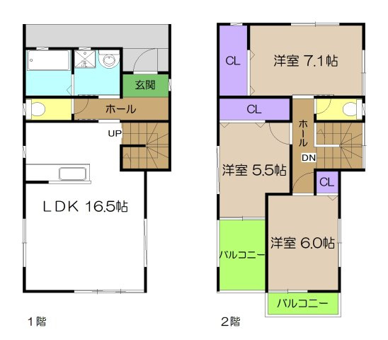 【間取り】 | 中古一戸建　高知市北本町１丁目