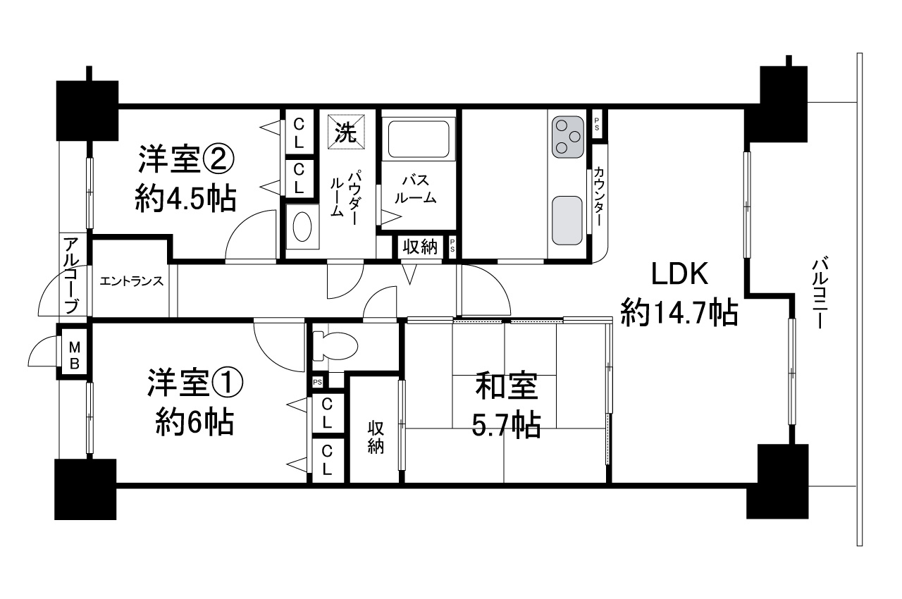 アステージ忠岡の間取り|現状でのお引渡し。定額リフォームパック（オプション）利用可。詳細はお問合せください。