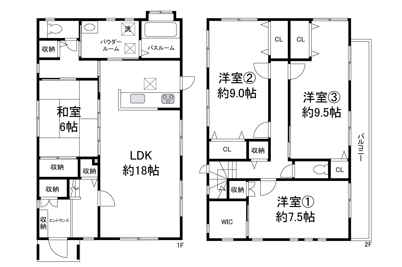 泉大津市板原町1丁目の間取り|現状でのお引渡し。定額リフォームパック（オプション）利用可。詳細はお問合せください。