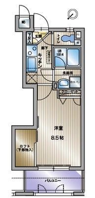 【間取り】 | 新品家具付きマンション博多駅東6(KaGood福岡) | ※間取りと異なる場合は現状を優先します。
