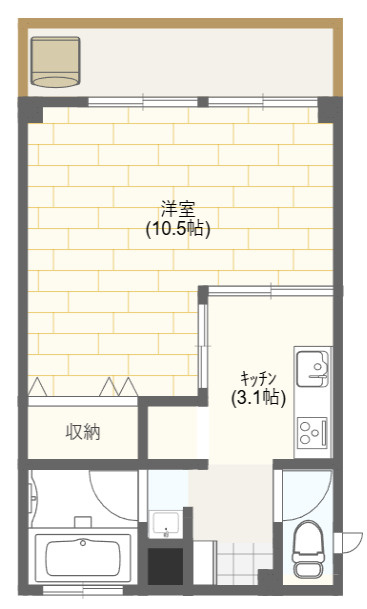 信栄第二マンションの間取り