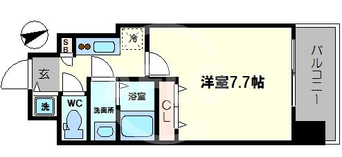 S-RESIDENCE緑橋駅前の間取り|S-RESIDENCE緑橋駅前　間取り
