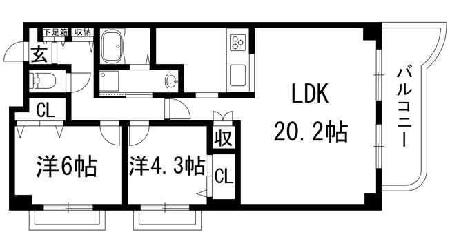 【間取り】 | ロイヤル仁川