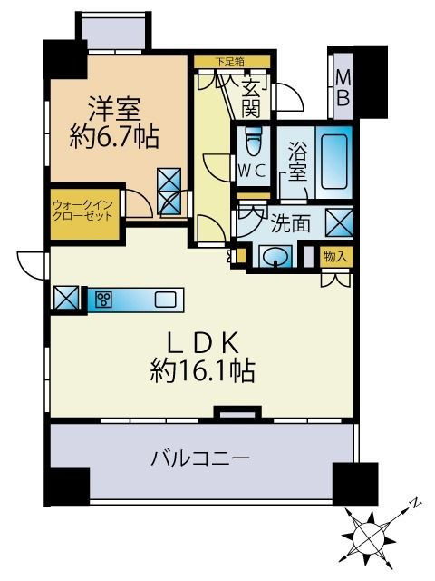 ルネス大井町ゼームス坂の間取り
