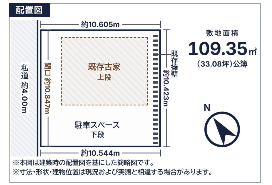 売地／ふじみ野市鶴ケ舞１丁目の土地図|33.08坪の整形地