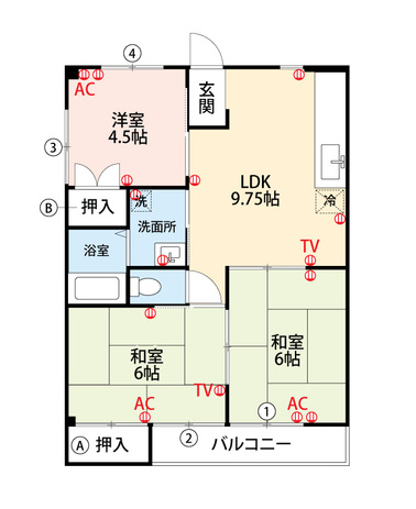 オークスハイツの間取り