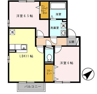 グランボヌール花屋敷 A棟の間取り