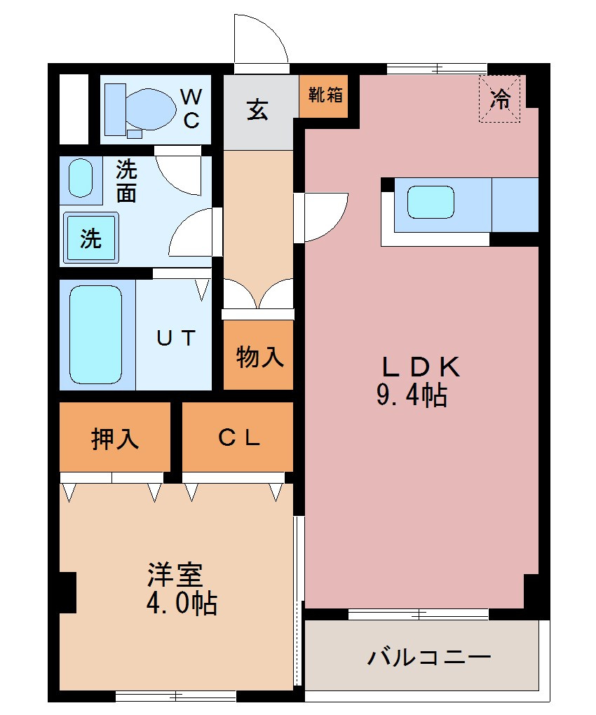 ラフォーレ1号棟の間取り