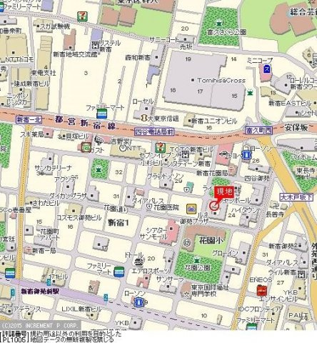 ルネ御苑プラザの地図