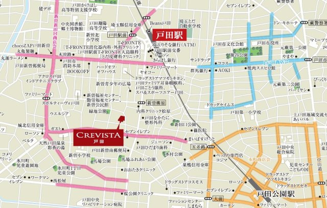 クレヴィスタ戸田の地図