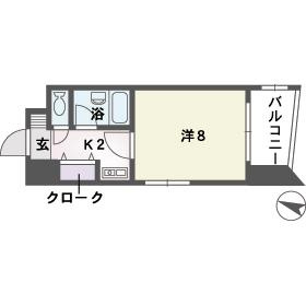 新品家具付きマンション警固4(KaGood福岡)の間取り|※間取りと異なる場合は現状を優先します。