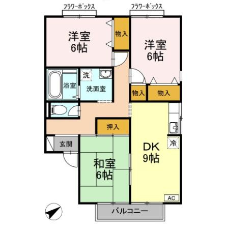 メルグランデA棟の間取り