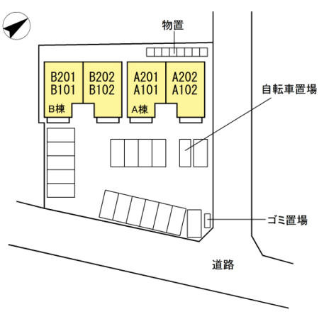 メルグランデA棟の区画図
