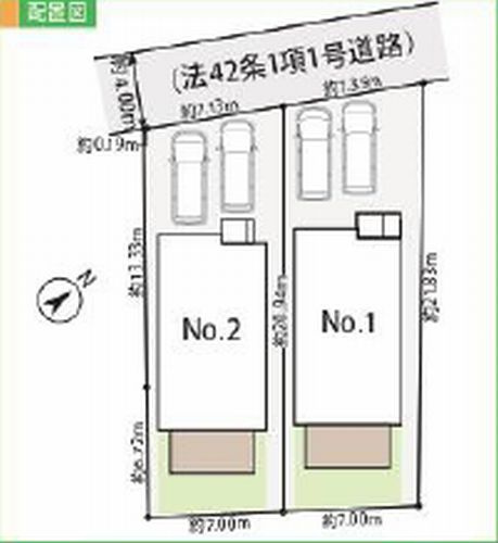 【区画図】 | 【仲介手数料０円】藤沢市善行5丁目　新築一戸建て　全2棟 | 【仲介手数料０円】藤沢市善行5丁目　新築一戸建て　全2棟