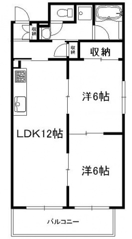K1ハイム東雲の間取り