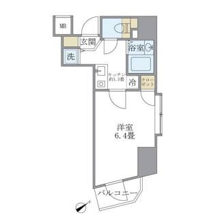 【間取り】 | ＫＤＸレジデンス元浅草 | 田原町の賃貸物件。
「ＫＤＸレジデンス元浅草」のことなら(株)メイワ・エステートへお任せください。
