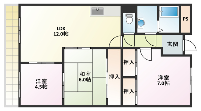 【間取り】 | クリアコート寺谷