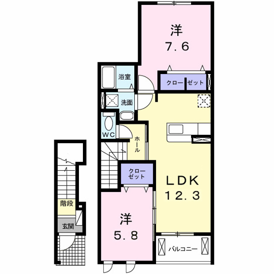 【間取り】 | プリムローズＫ