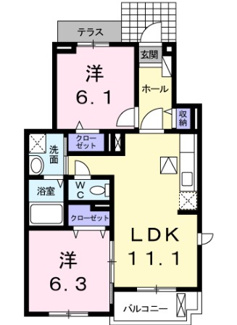 【間取り】 | シエル　プレーヌ | 間取りです。