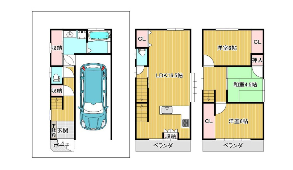 御厨東2丁目　中古戸建の間取り