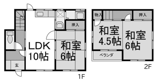【間取り】 | 古河市松並2戸建て