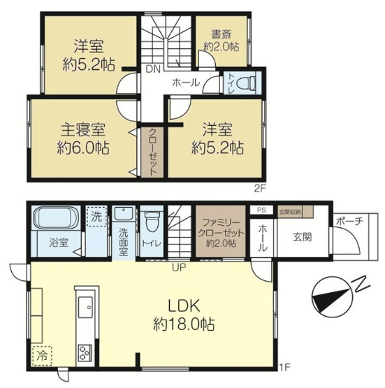 【間取り】 | 学が丘１丁目 　中古戸建