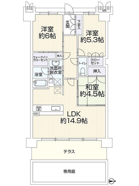 メイツブラン・ヴェリテ若江岩田の間取り