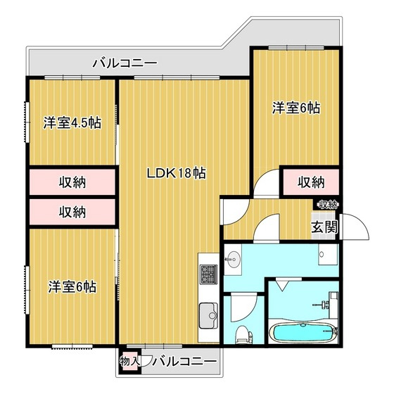 グローリー水前寺の間取り