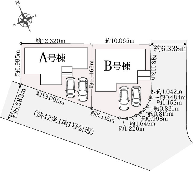 読谷村喜名（全2棟）の区画図|区画図♪