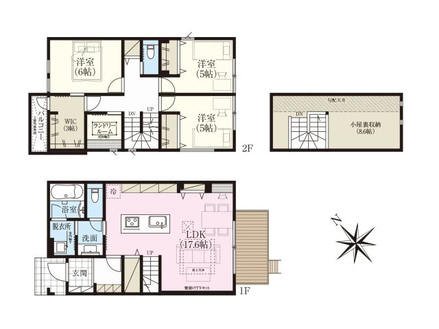 【間取り】 | 駿河区丸子新田　新築戸建　2号棟