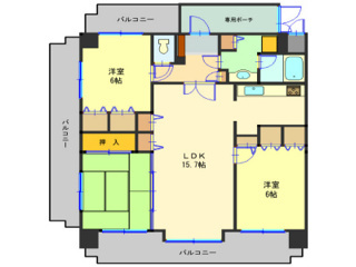 【間取り】 | ダイアパレス水前寺駅通り　