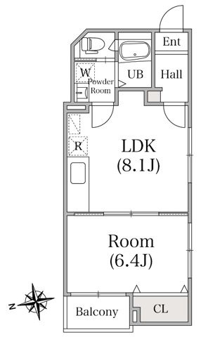ベイホーム市川(E-202)の間取り
