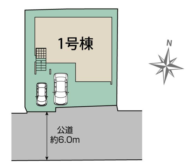 平塚市ふじみ野1丁目2期　新築戸建　全1棟1号棟の区画図