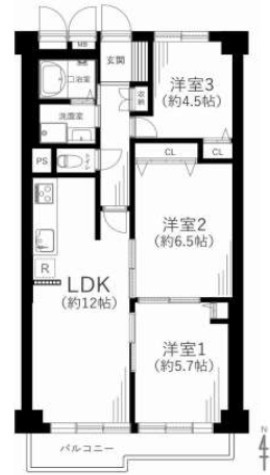 深江橋第2コーポの間取り